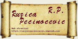 Ružica Pečinoćević vizit kartica
